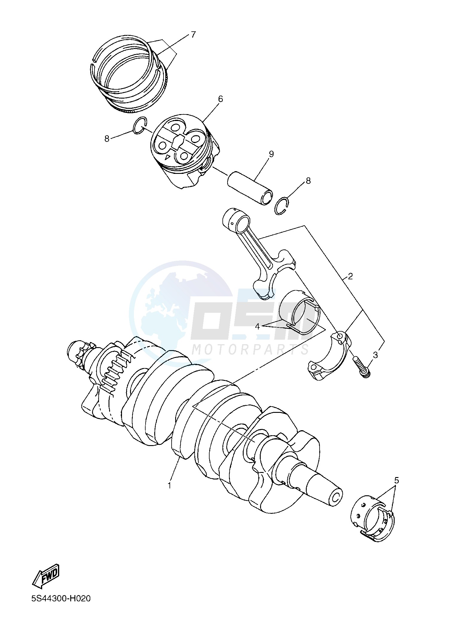 CRANKSHAFT & PISTON image