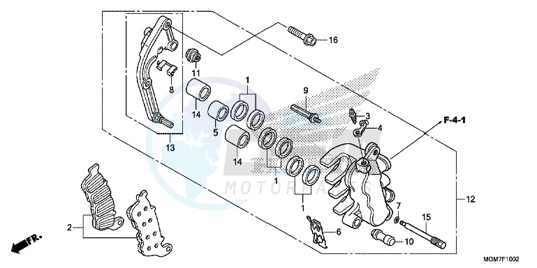 L. FRONT BRAKE CALIPER (CB600FA) image