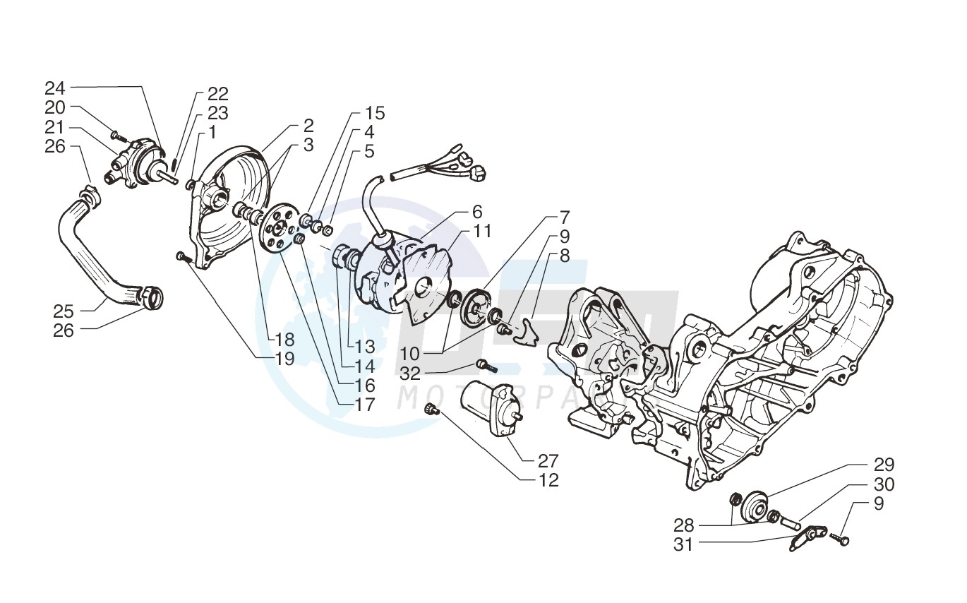 Flywh.magn. - Water pump blueprint