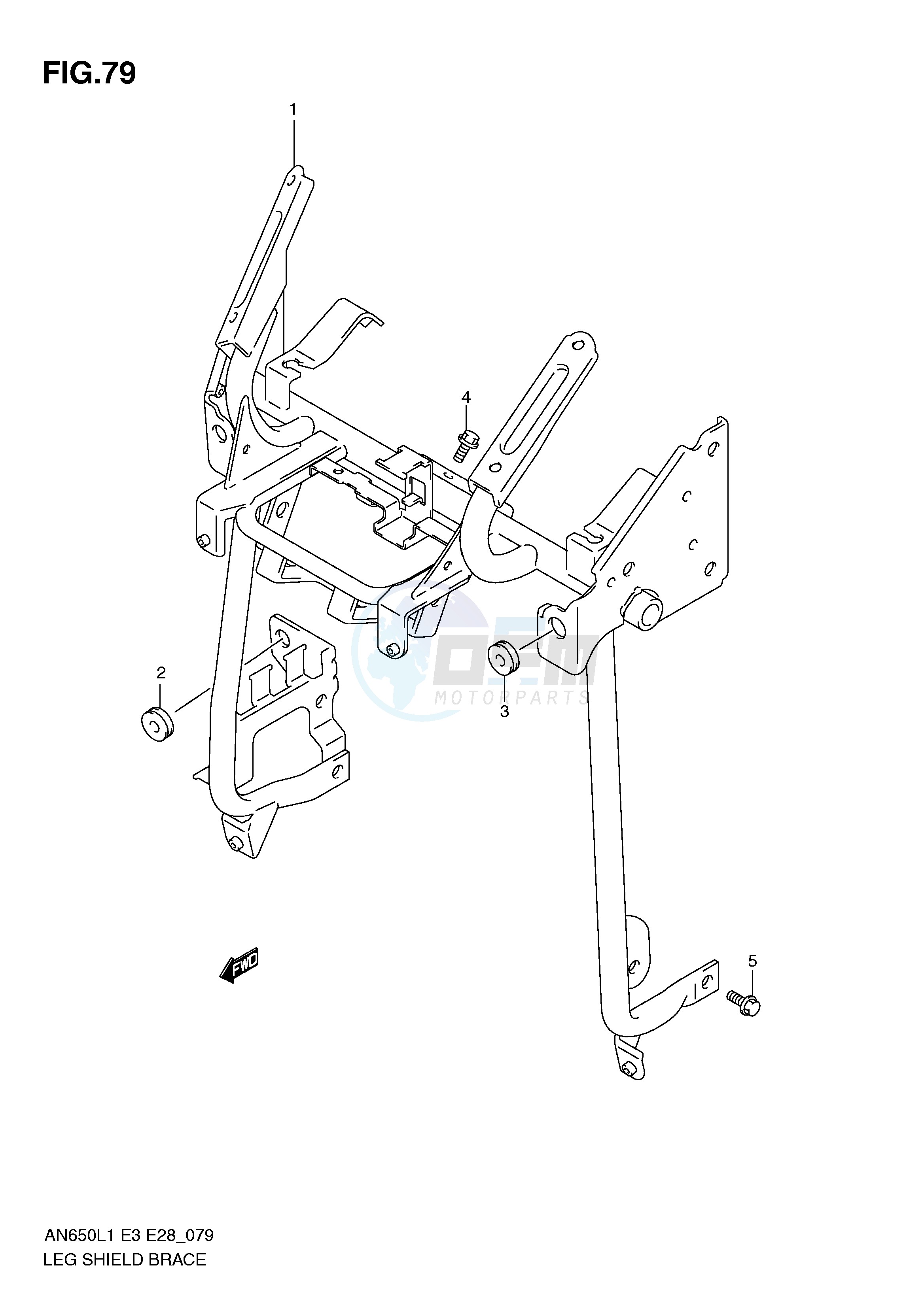 LEG SHIELD BRACE (AN650L1 E33) blueprint