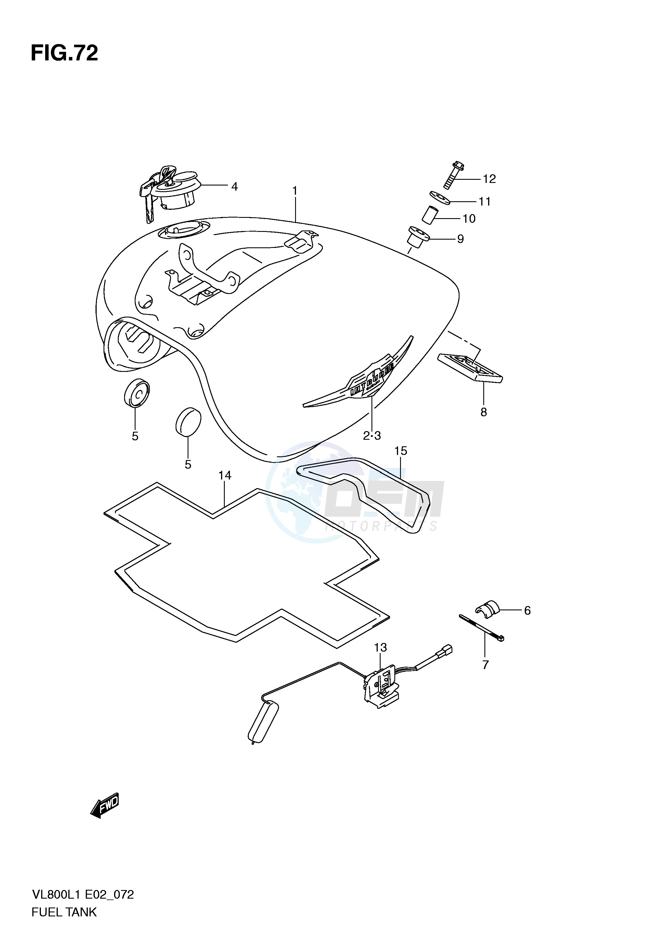 FUEL TANK (VL800L1 E19) image