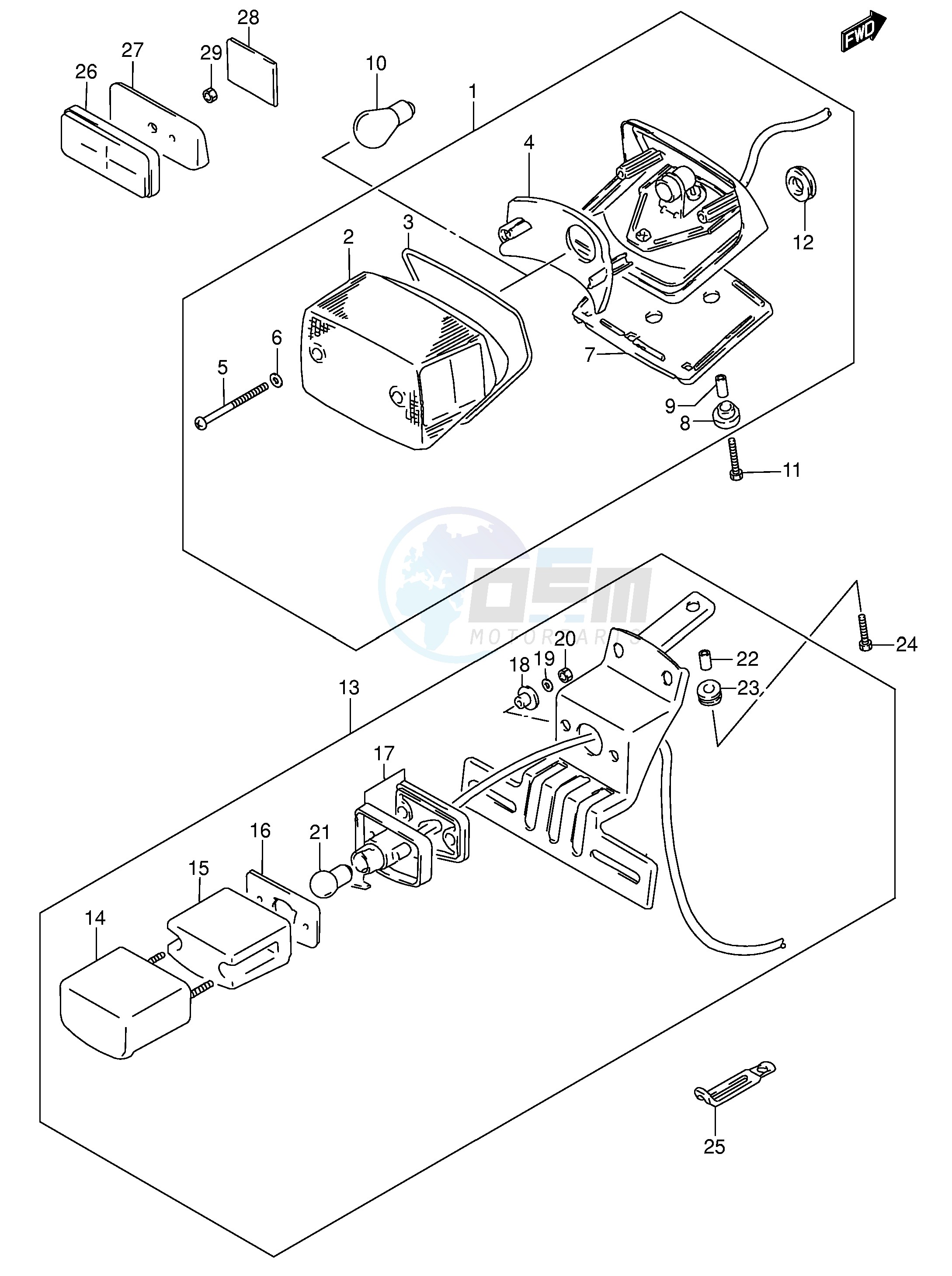 REAR COMBINATION LAMP (MODEL K1 K2 K3 K4) image