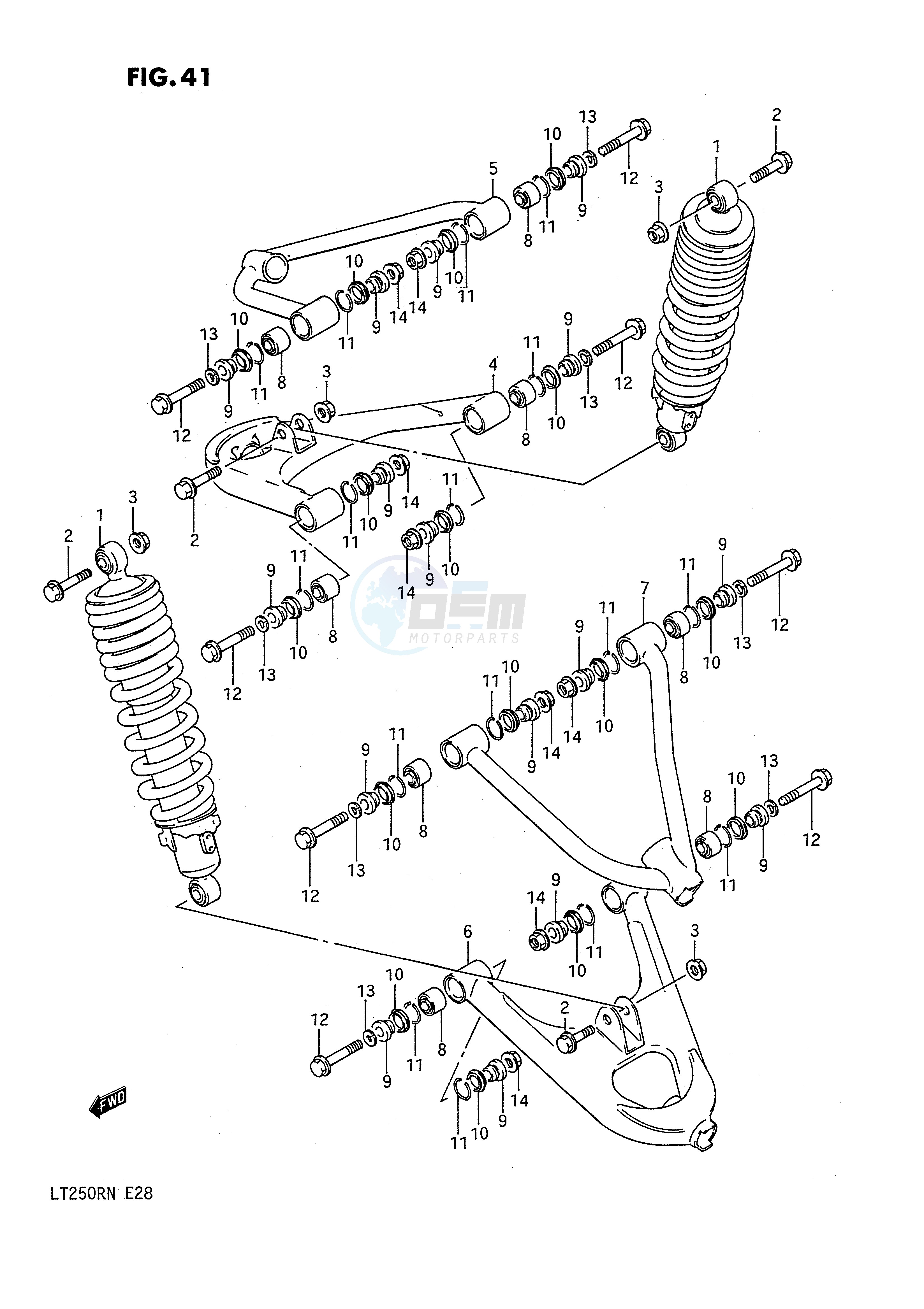 SUSPENSION ARM (MODEL F G) blueprint