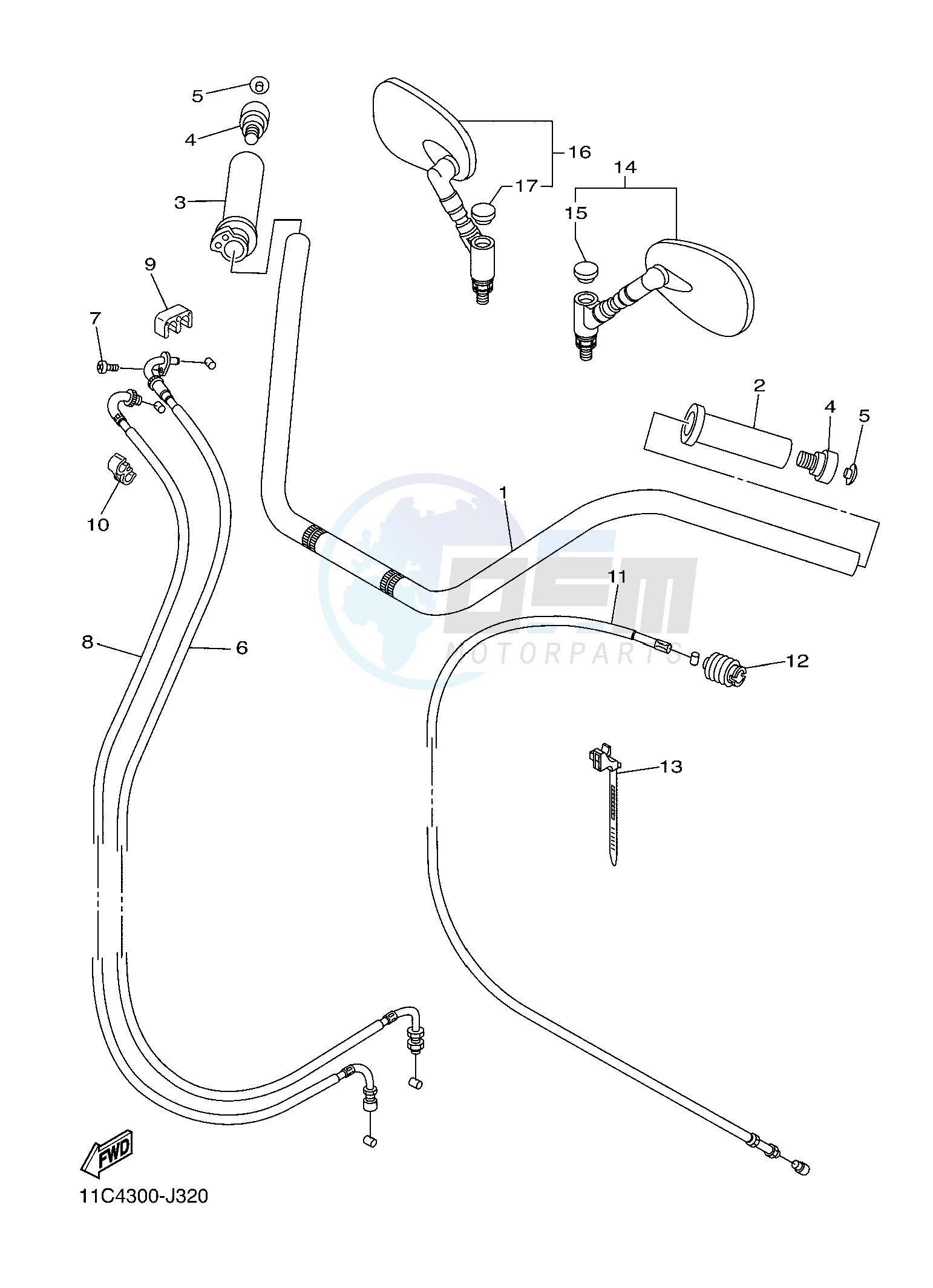 STEERING HANDLE & CABLE image