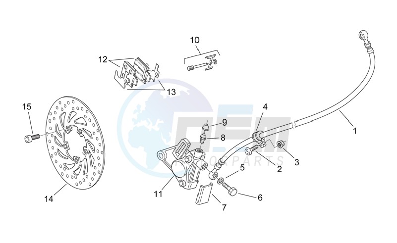 Front brake caliper image