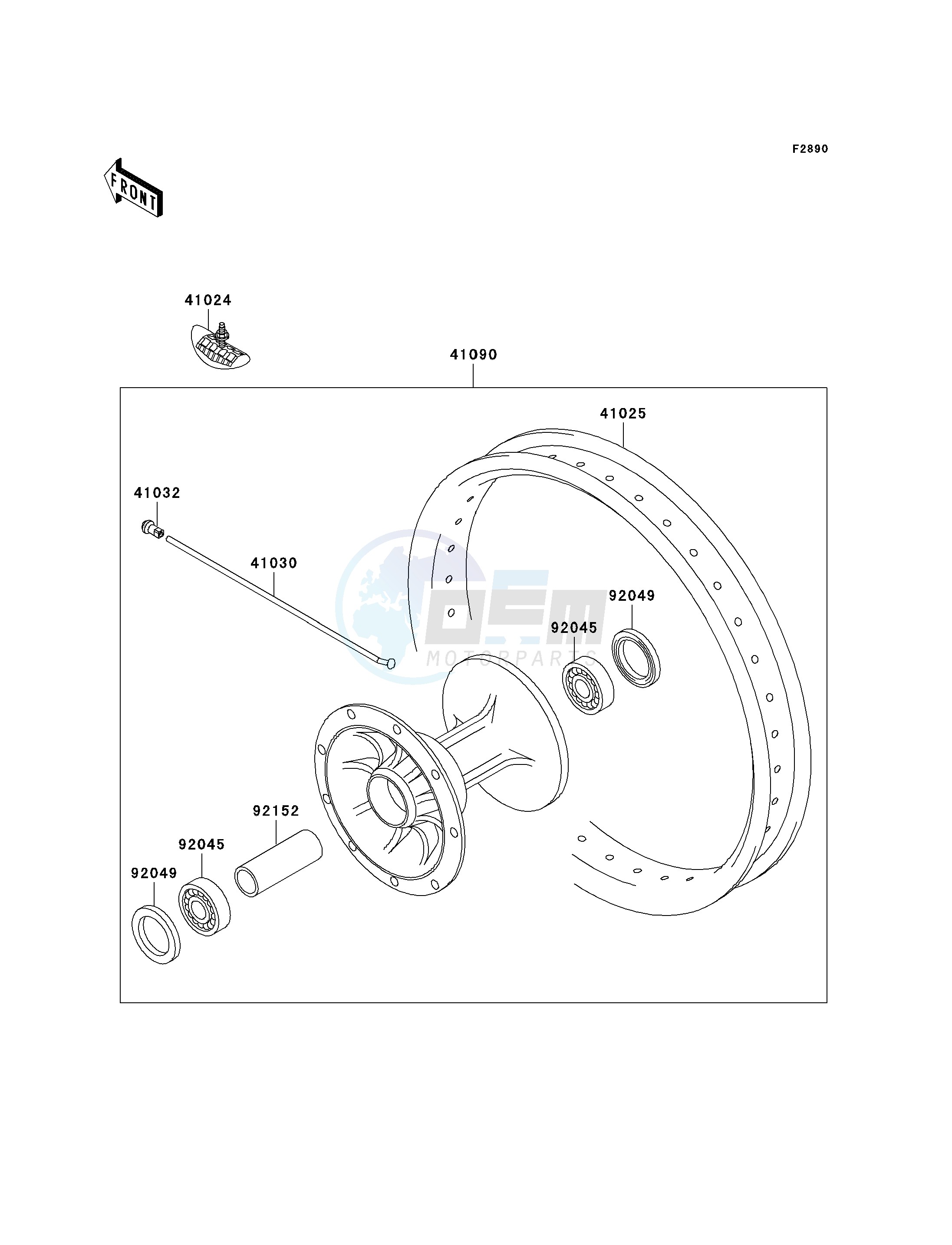 OPTIONAL PARTS-- 20IN FRONT WHEEL- - image