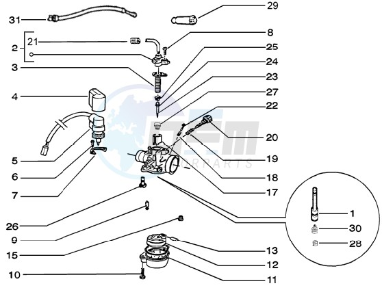 Carburettor (Dell Orto) blueprint