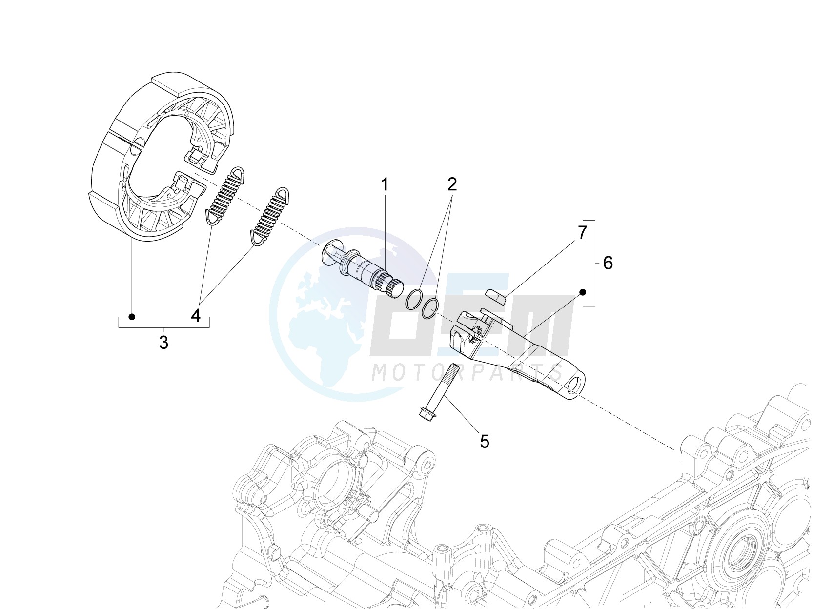 Rear brake - Brake jaw image