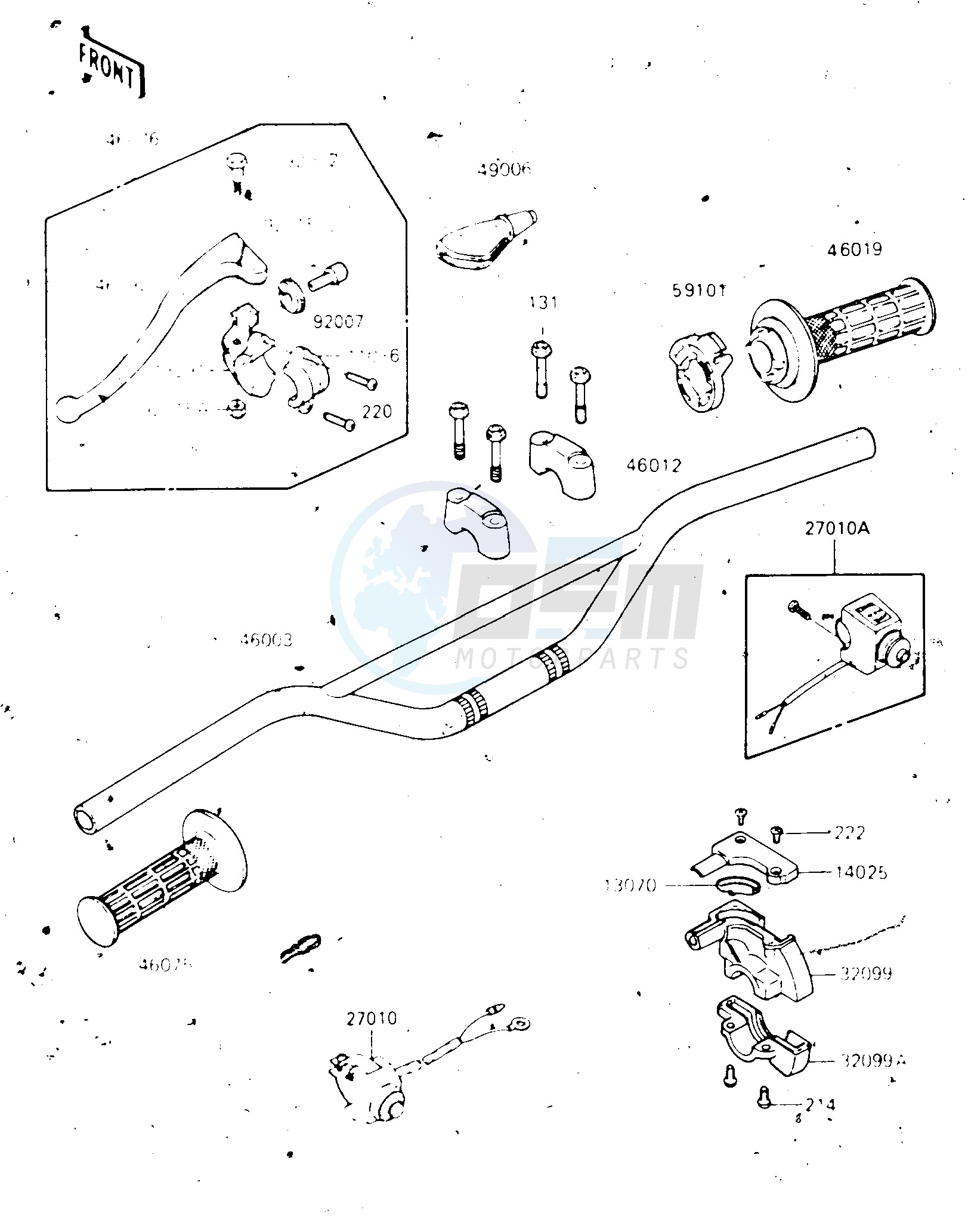 HANDLEBAR -- 85 A2- - blueprint