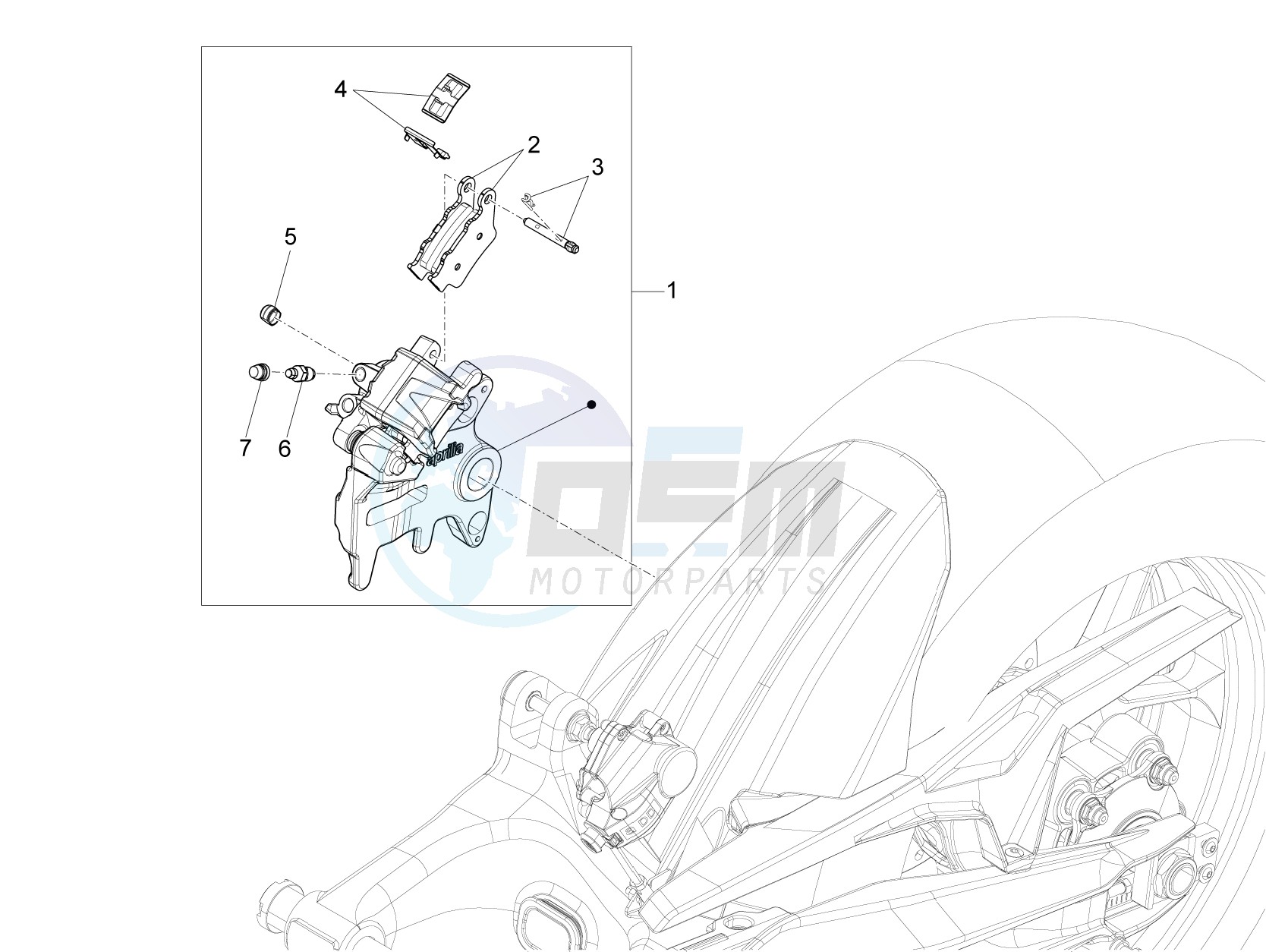 Rear brake caliper image