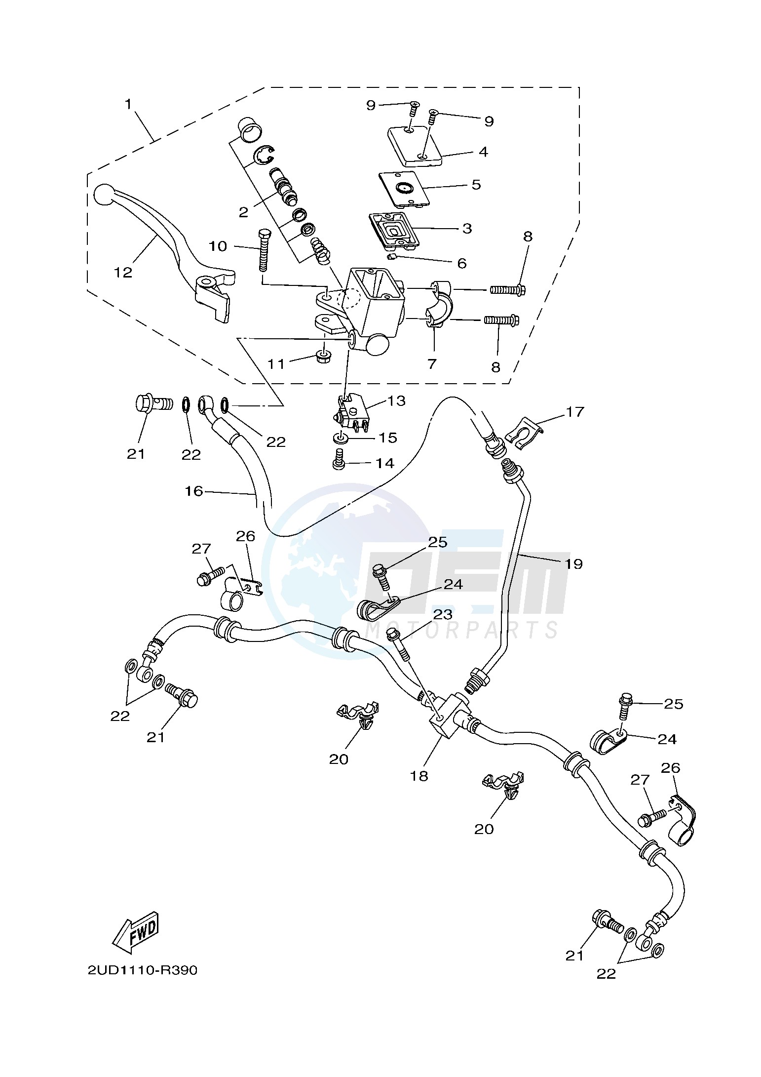 FRONT MASTER CYLINDER image