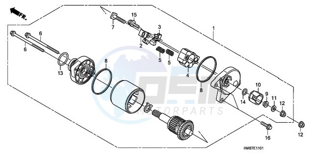 STARTING MOTOR (TRX250TM8/9,TRX250TE8/9) blueprint
