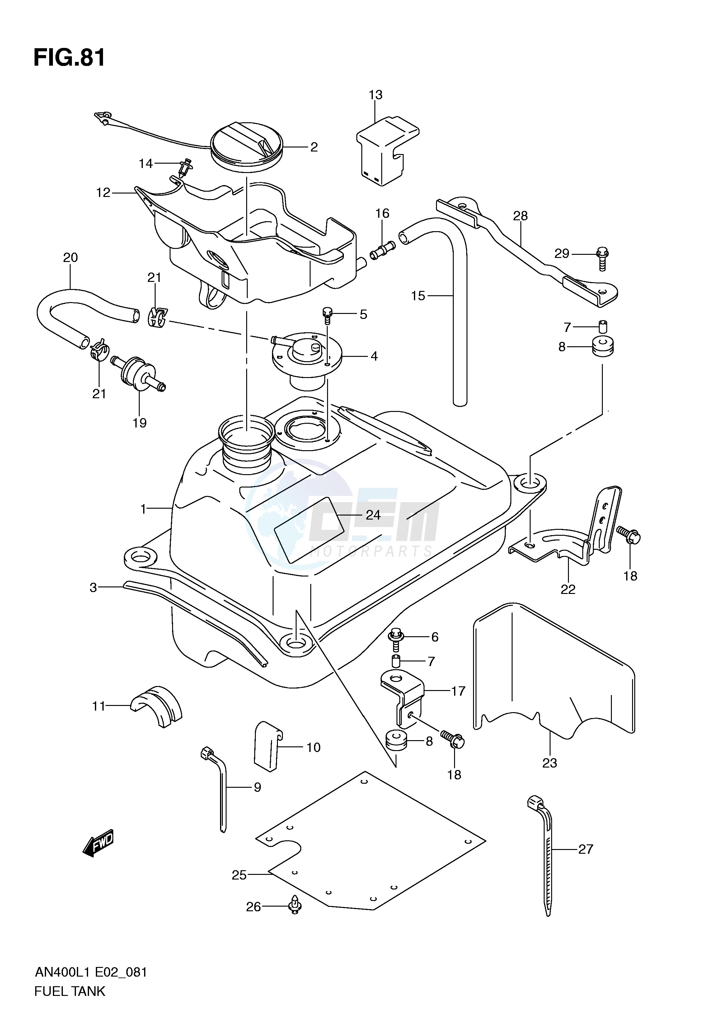 FUEL TANK (AN400AL1 E24) image