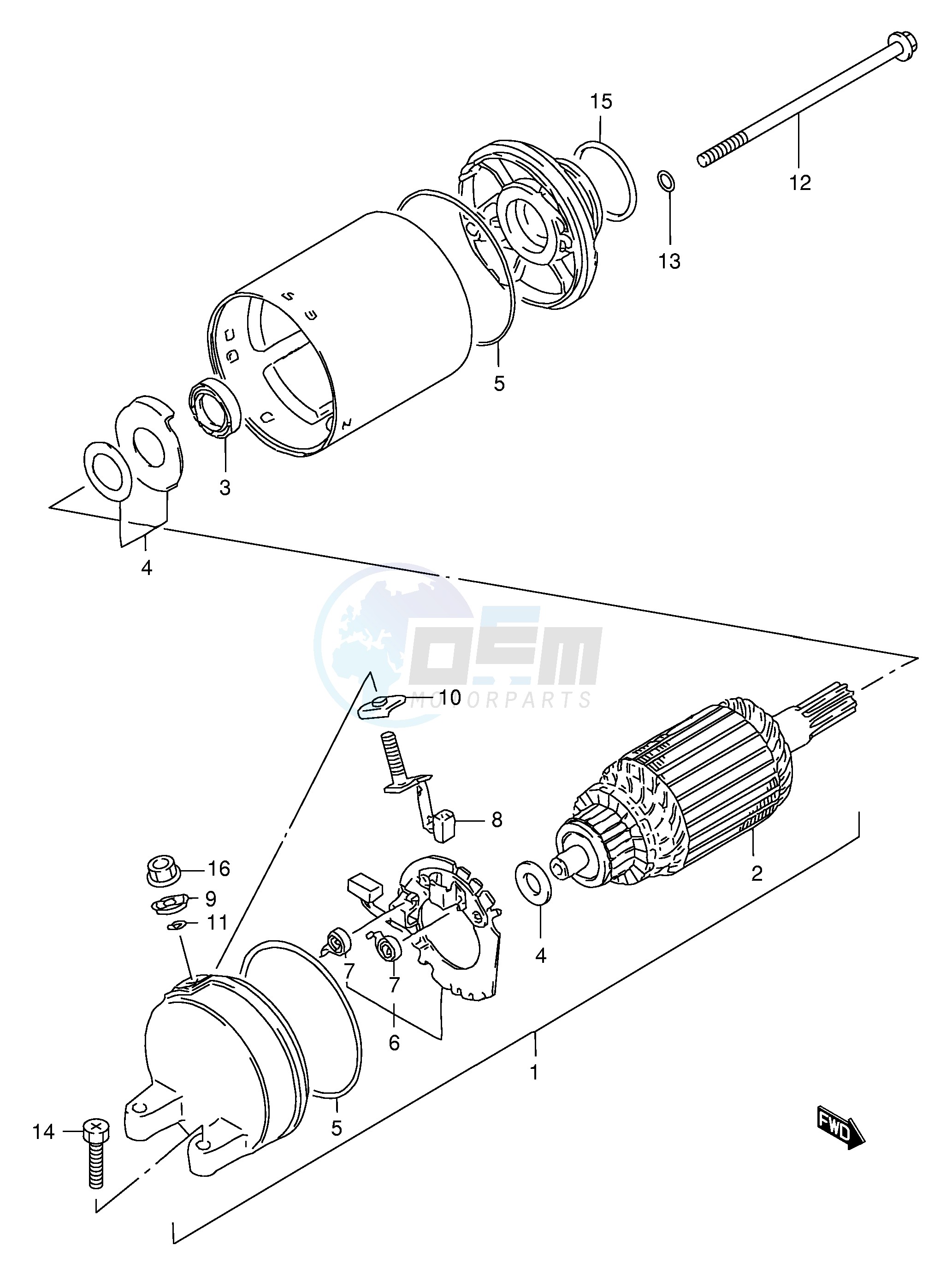 STARTING MOTOR image