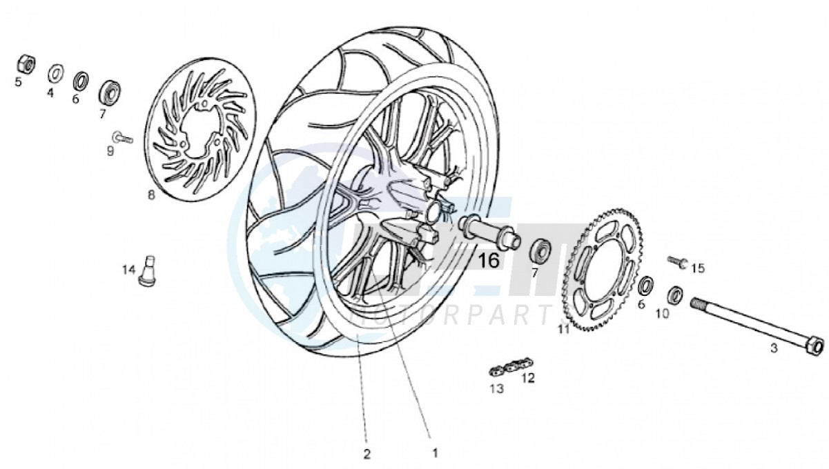 Rear wheel (Positions) blueprint
