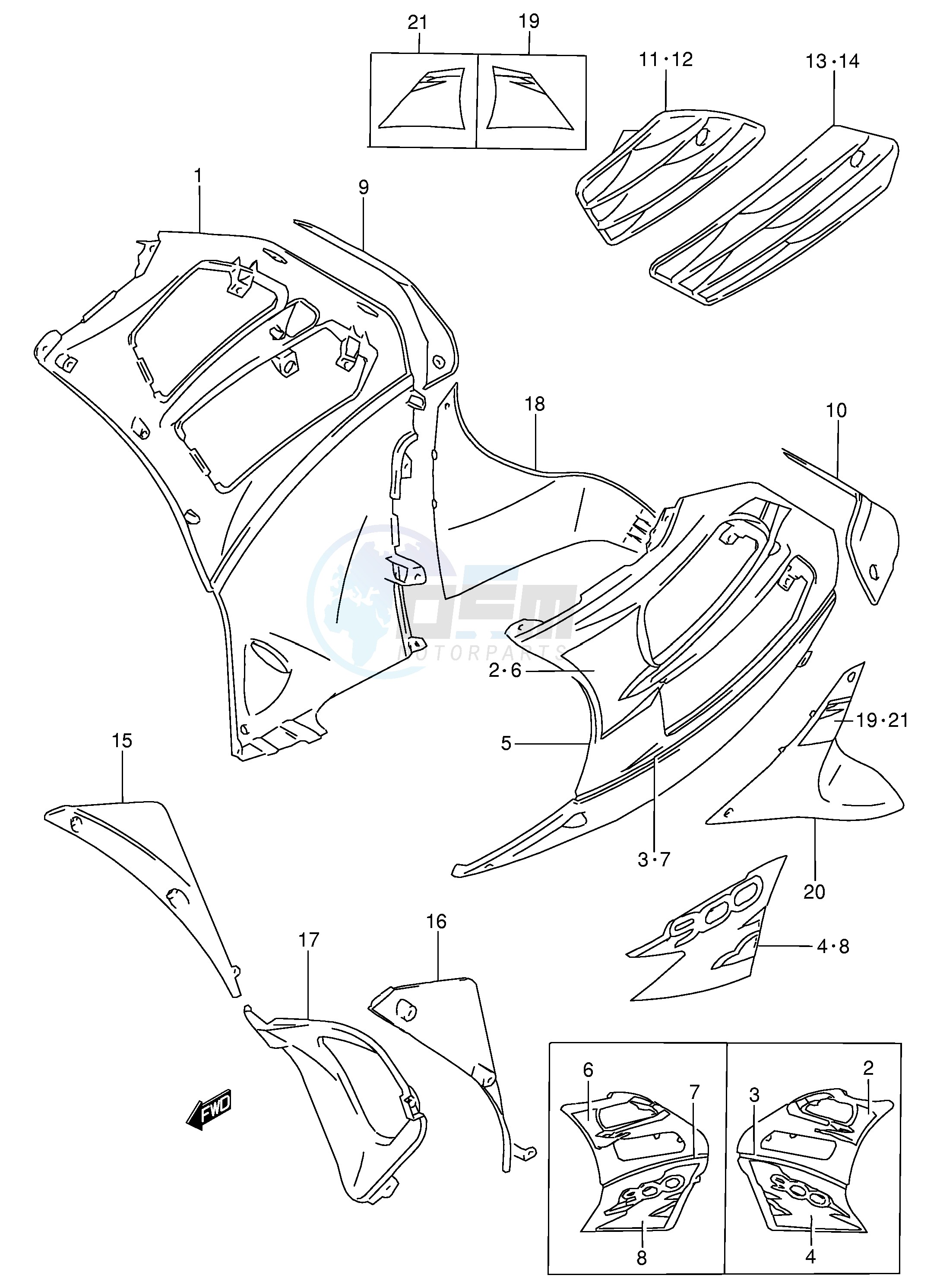 UNDER COWLING BODY (RF900RS2) image