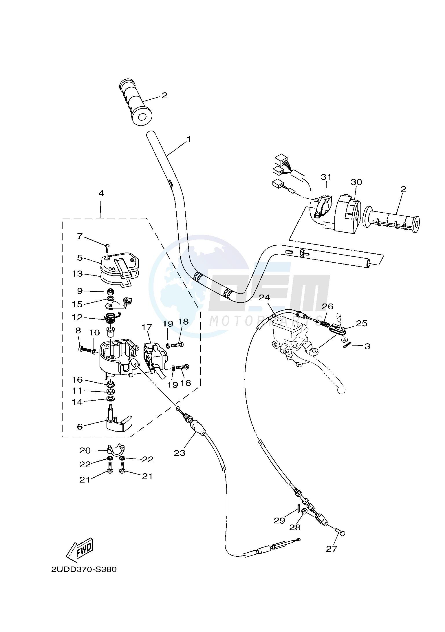 STEERING HANDLE & CABLE image