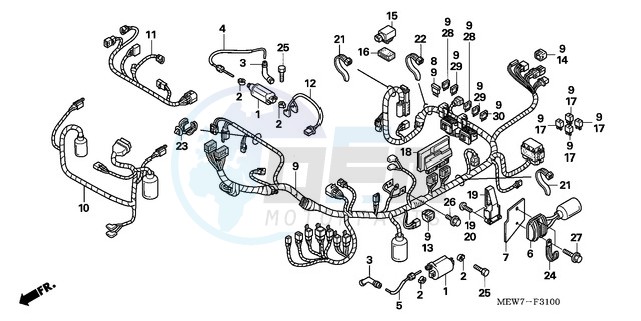 WIRE HARNESS/ IGNITION COIL blueprint