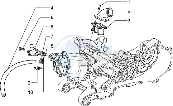 Cylinder head - Induction pipe blueprint