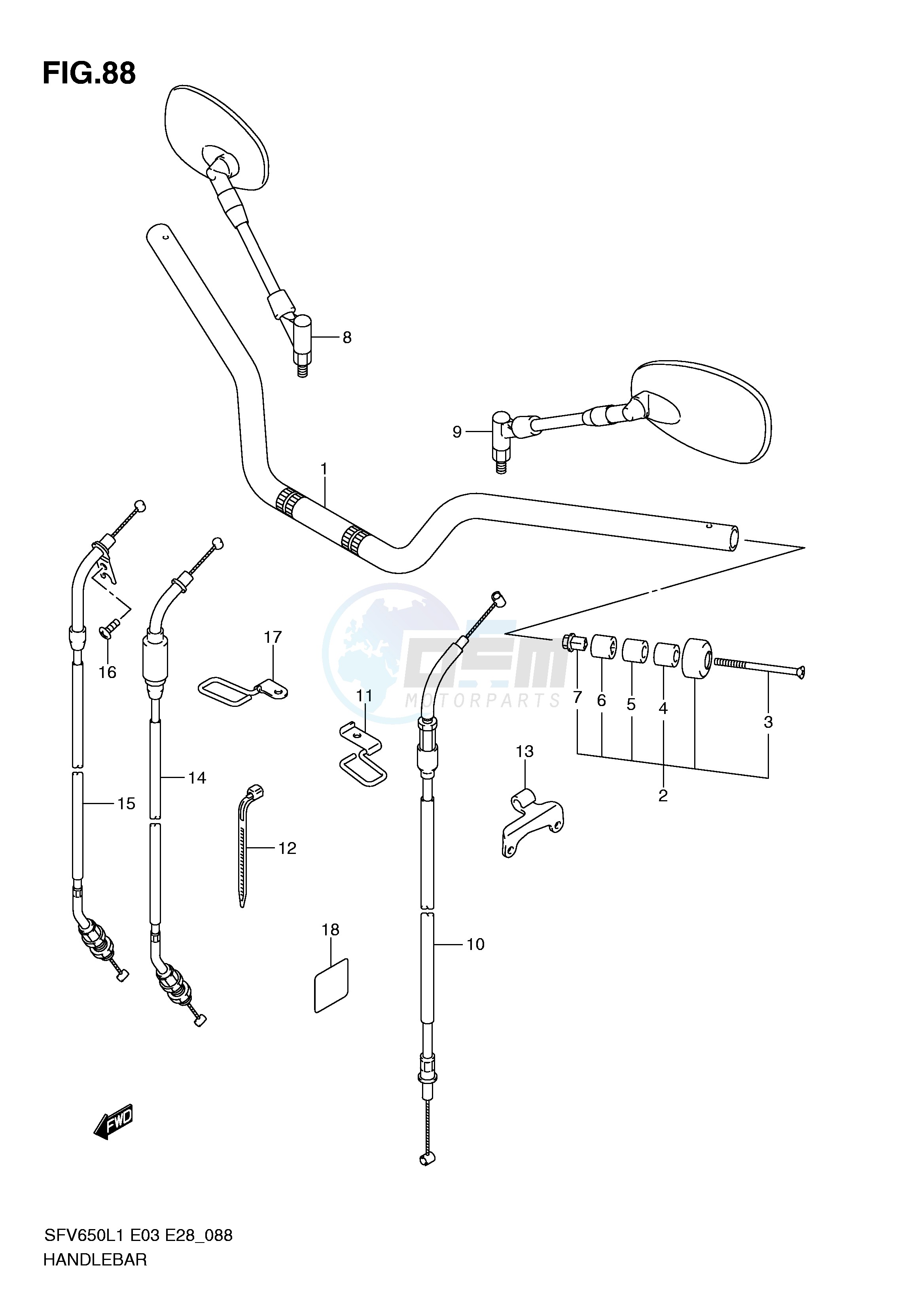 HANDLEBAR (SFV650L1 E33) blueprint