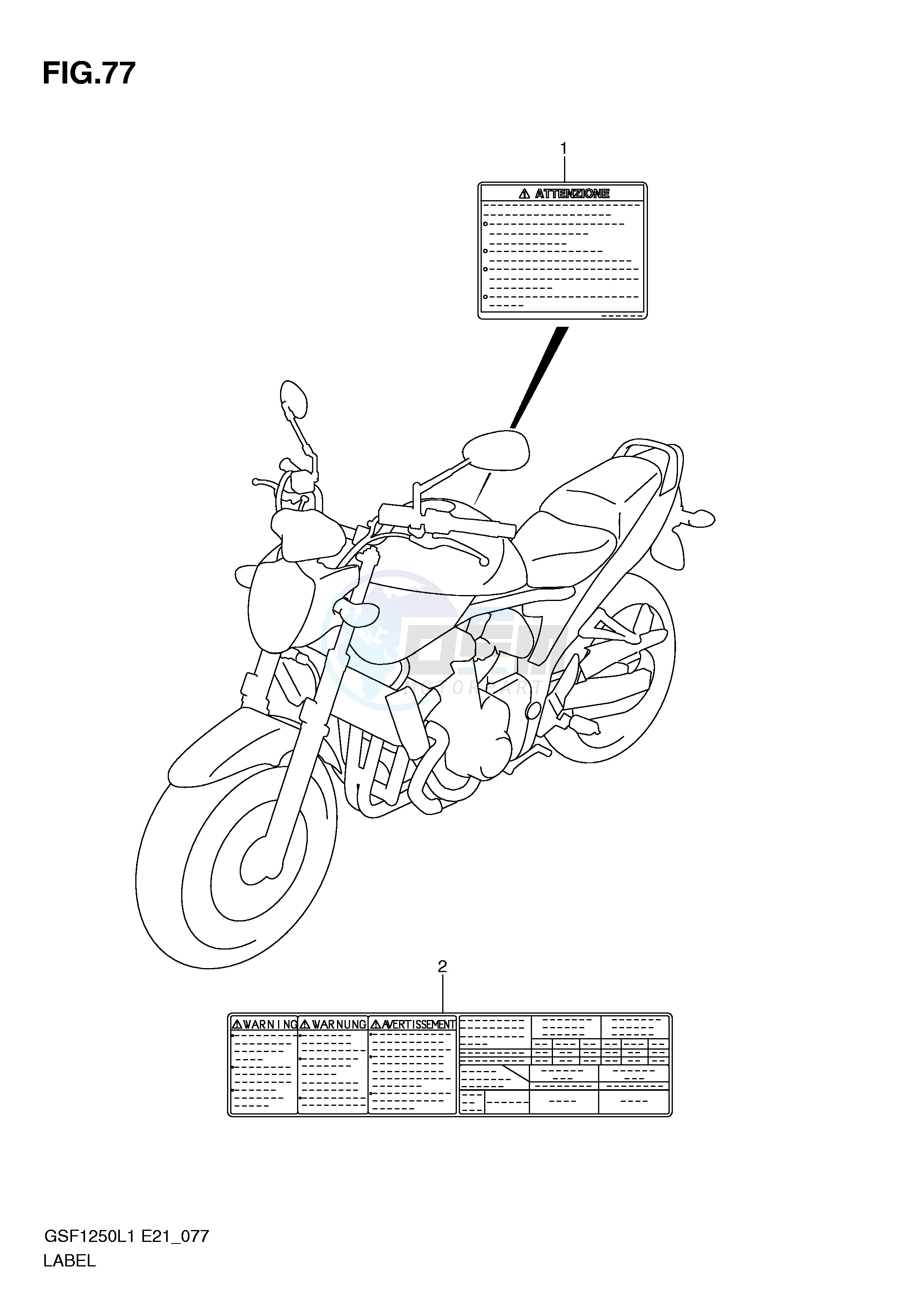 LABEL (GSF1250AL1 E21) blueprint