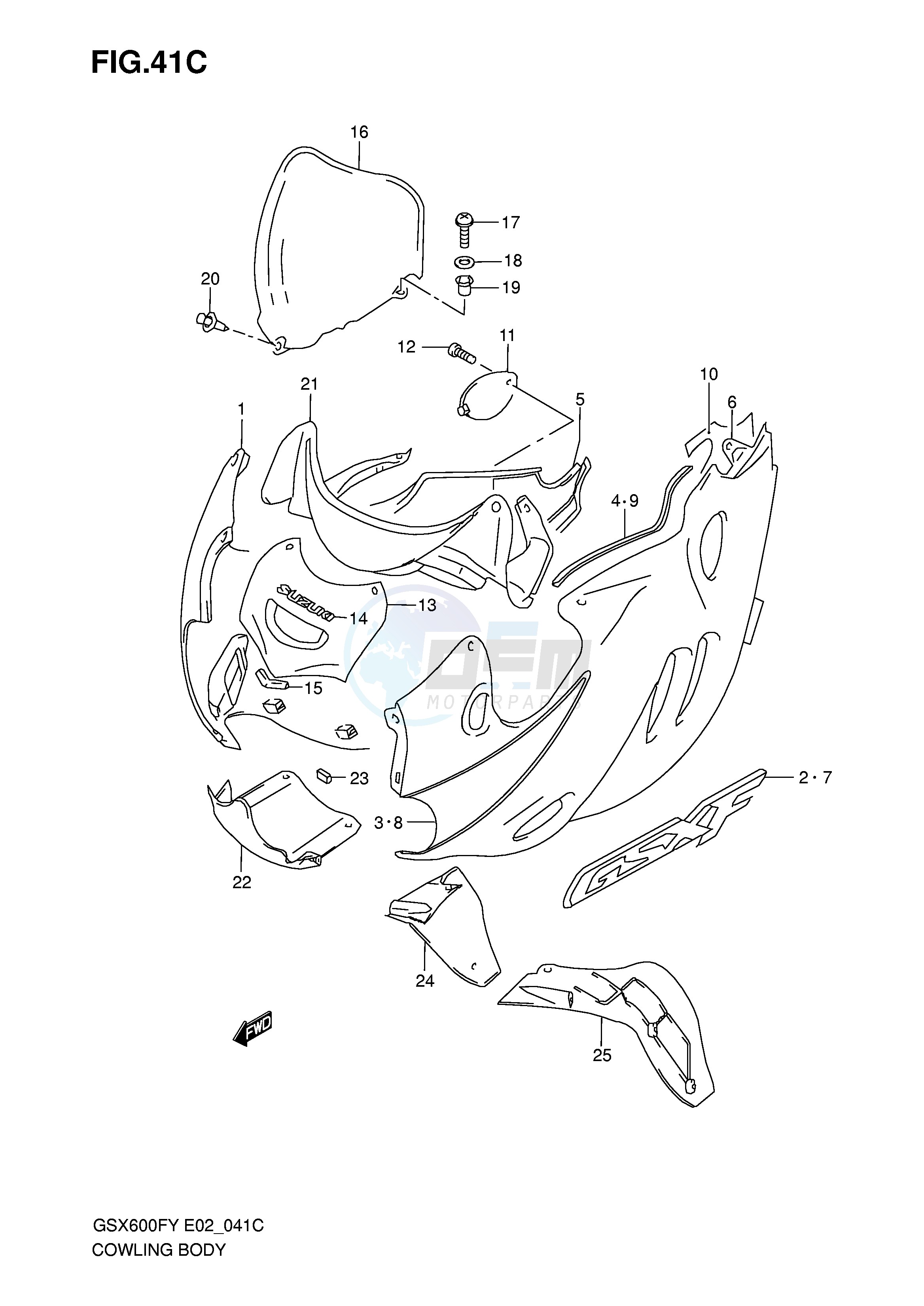 COWLING BODY (MODEL K1) blueprint