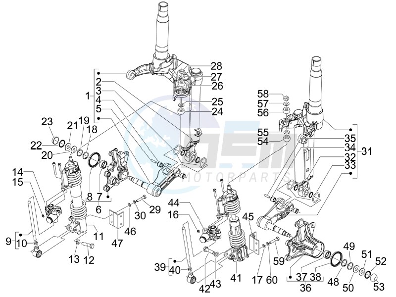 Front fork components (Mingxing) image