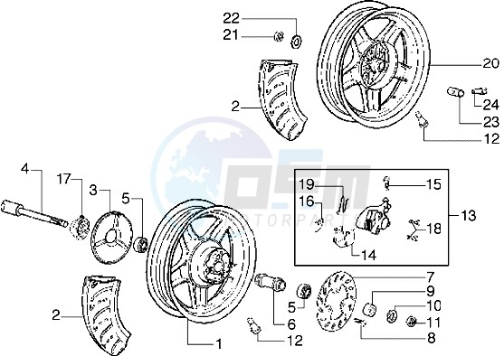 Front wheel-Rear wheel blueprint