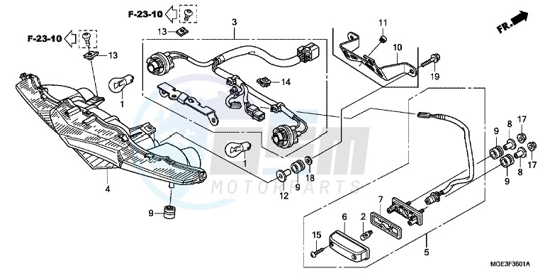 TAILLIGHT ( VFR1200FC/ FD/ FDC/ FDD) image