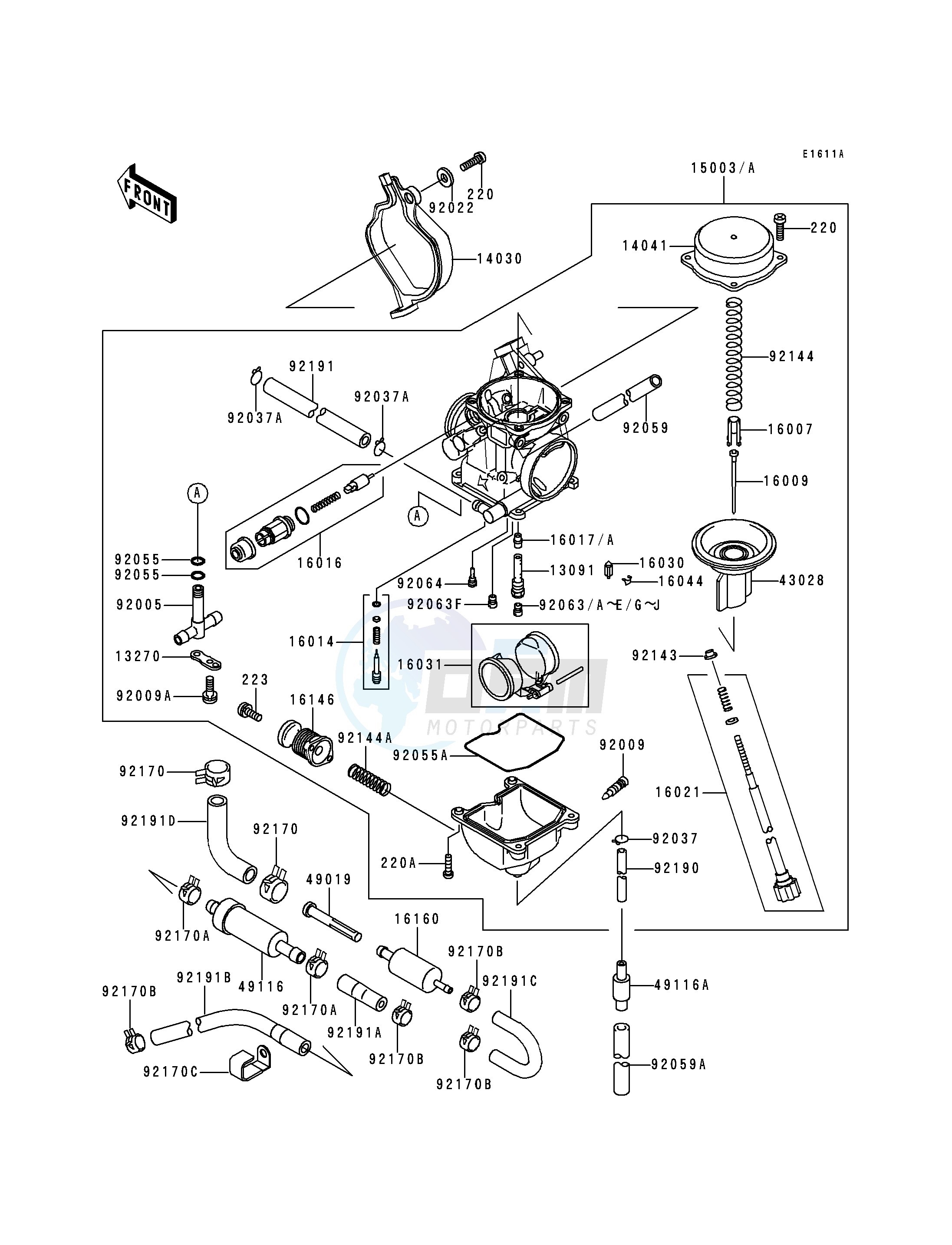 CARBURETOR -- VF400AE520628 - - - image