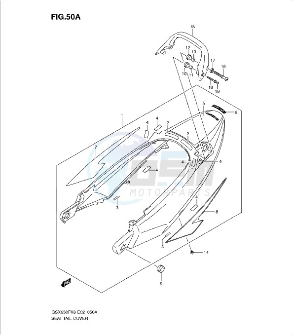 SEAT TAIL COVER (MODEL K9) blueprint
