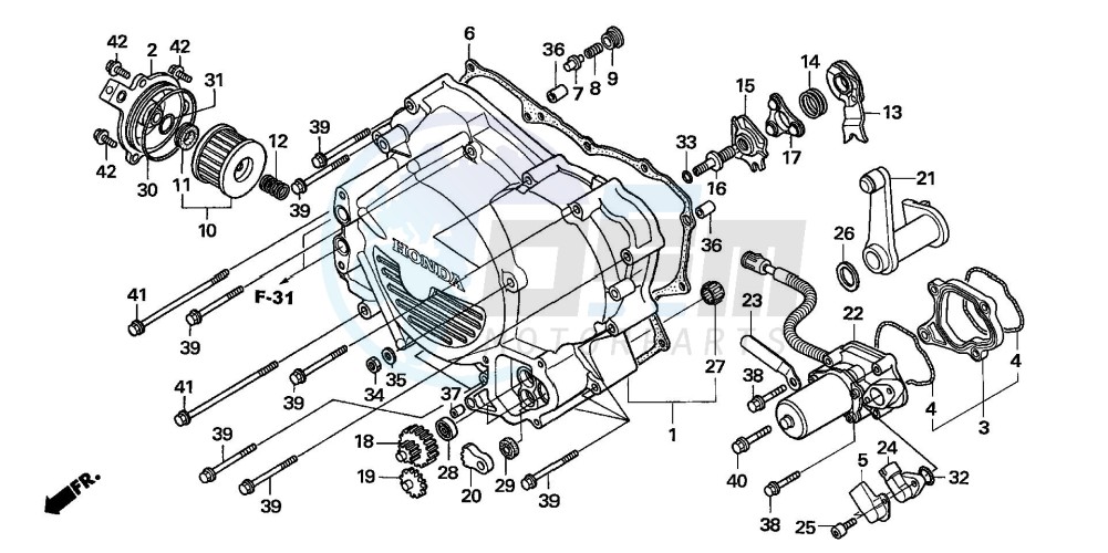 FRONT CRANKCASE COVER (TRX500FE) image