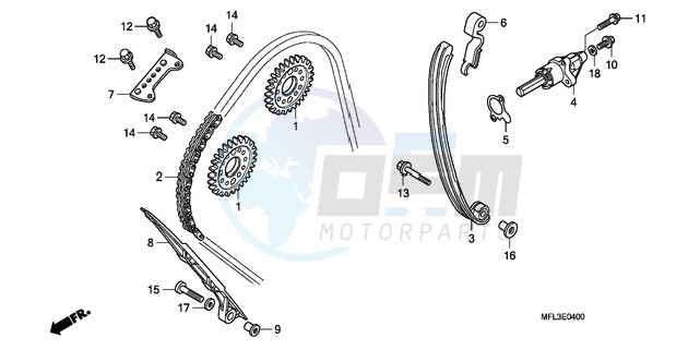 CAM CHAIN/TENSIONER image