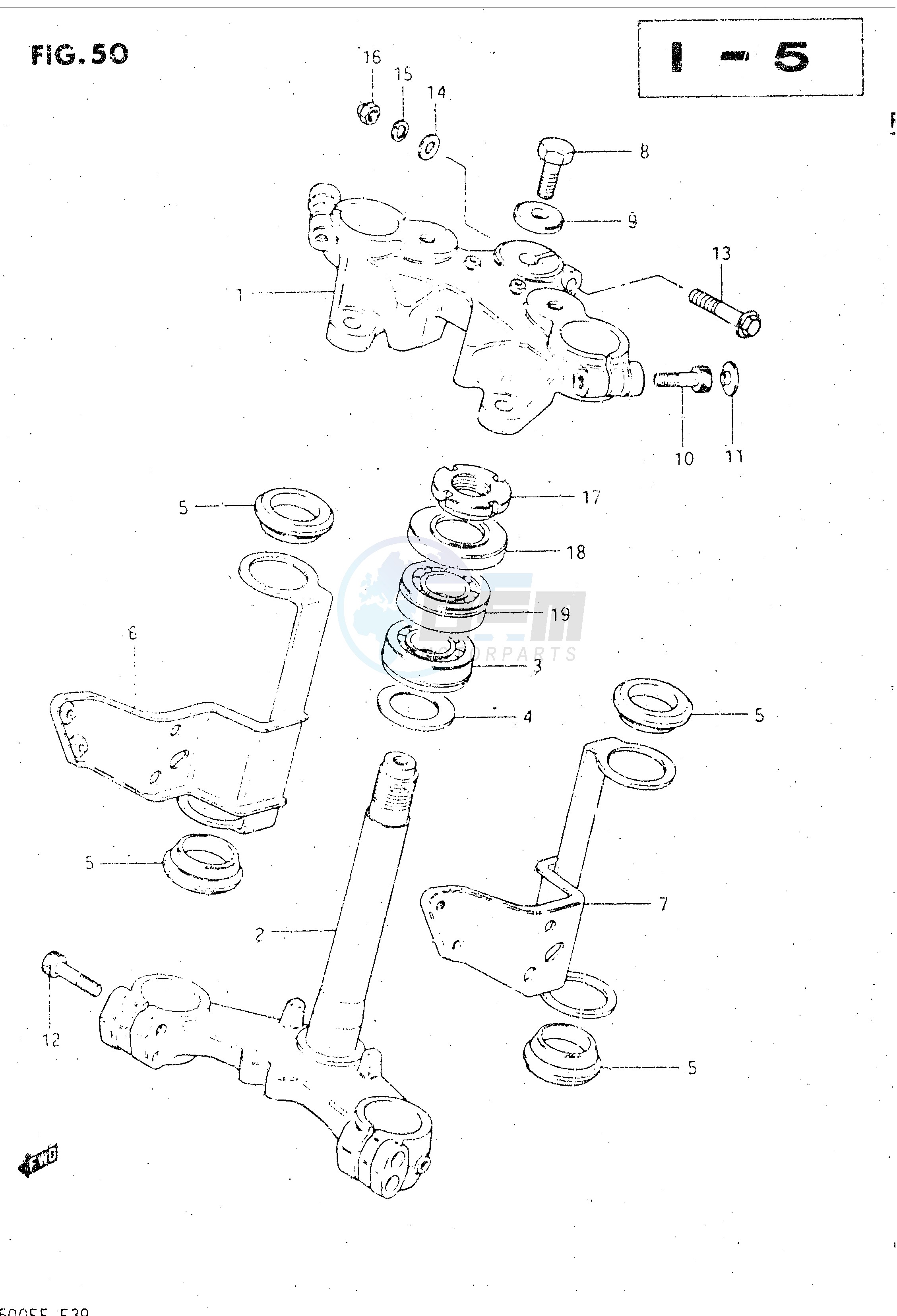 STEERING STEM (GSX500EE EF) blueprint