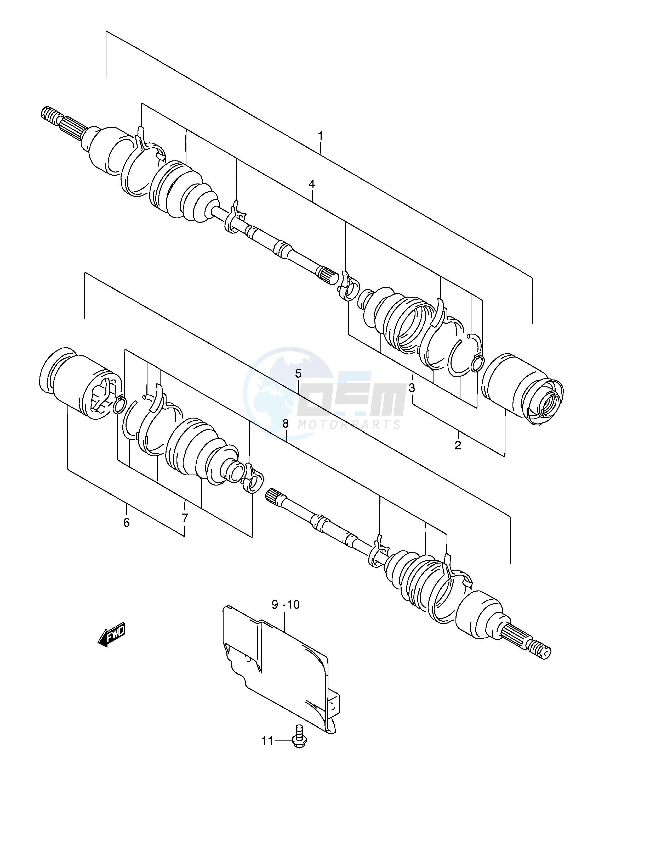 FRONT DRIVE SHAFT (MODEL W X) image