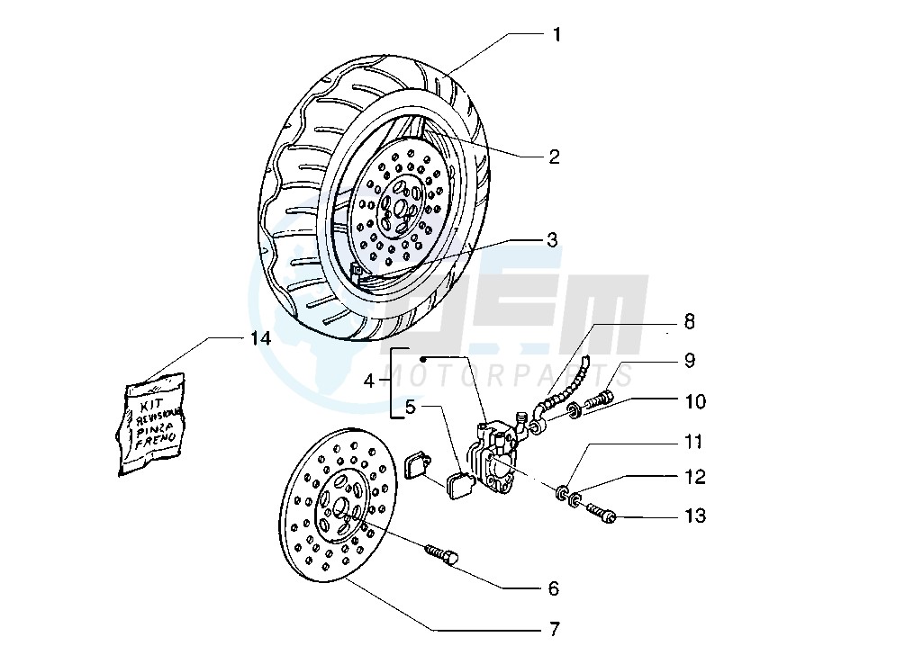 Front wheel disc brake image