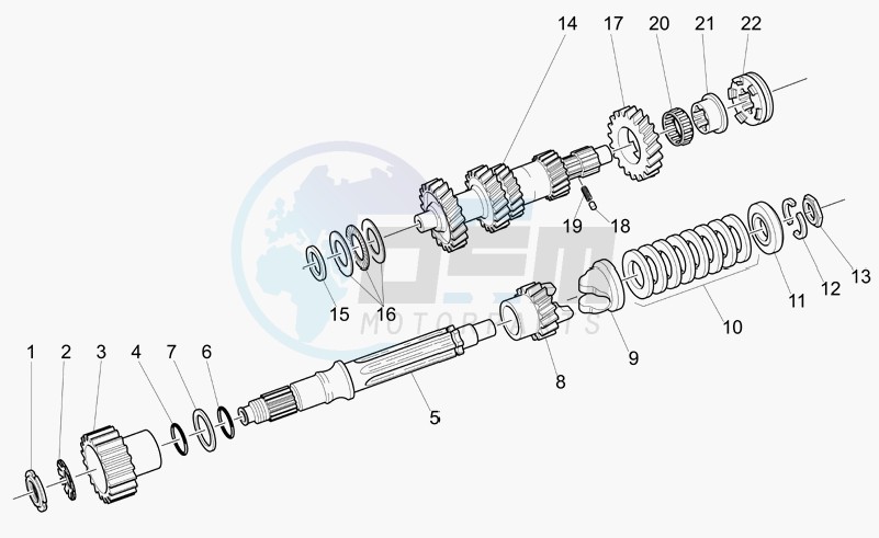 Primary gear shaft image