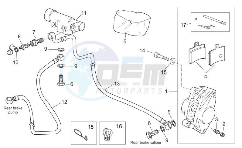 Rear master brake cylinder image