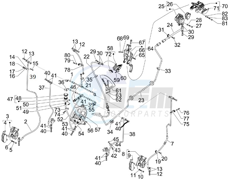 Brakes hose  - Calipers blueprint