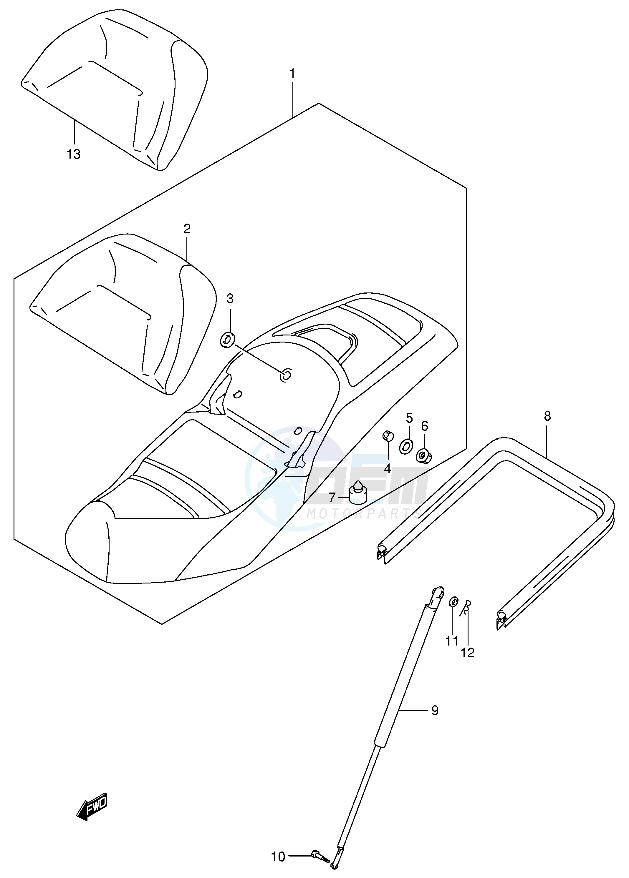 SEAT (MODEL X Y) blueprint