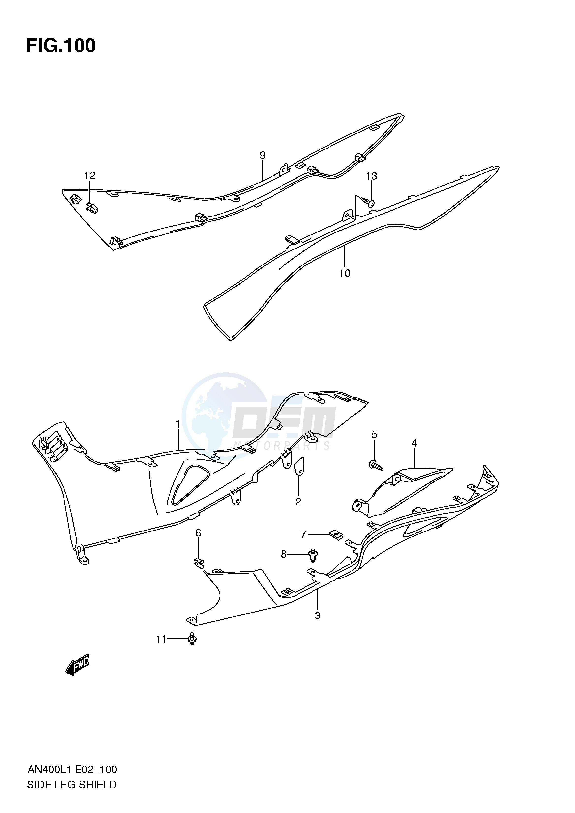 SIDE LEG SHIELD (AN400L1 E19) blueprint