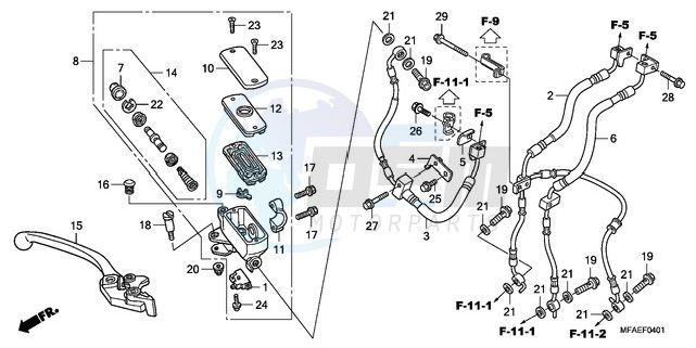 FR. BRAKE MASTER CYLINDER (CBF1000A/T/S) image