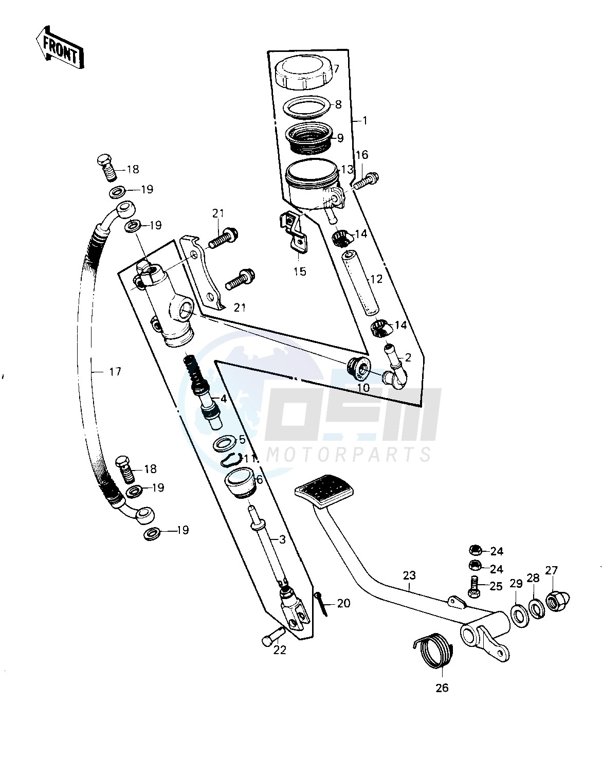 REAR MASTER CYLINDER_BRAKE PEDAL image