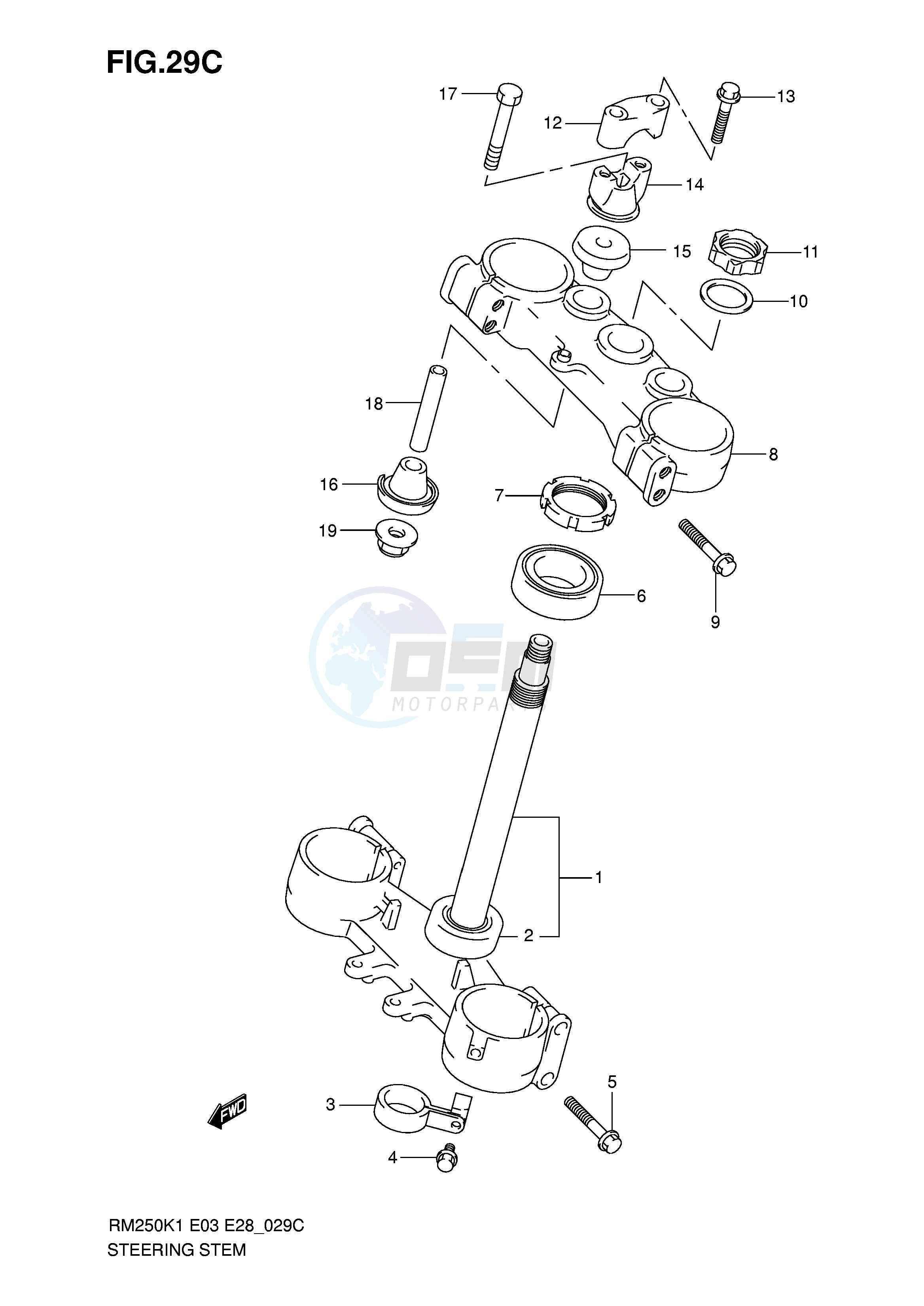 STEERING STEM (MODEL K4) image