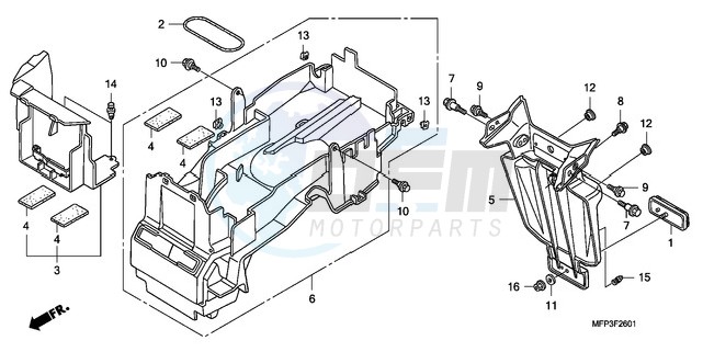 REAR FENDER (CB1300A/CB13 00SA) blueprint