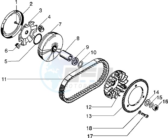 Front pulley blueprint