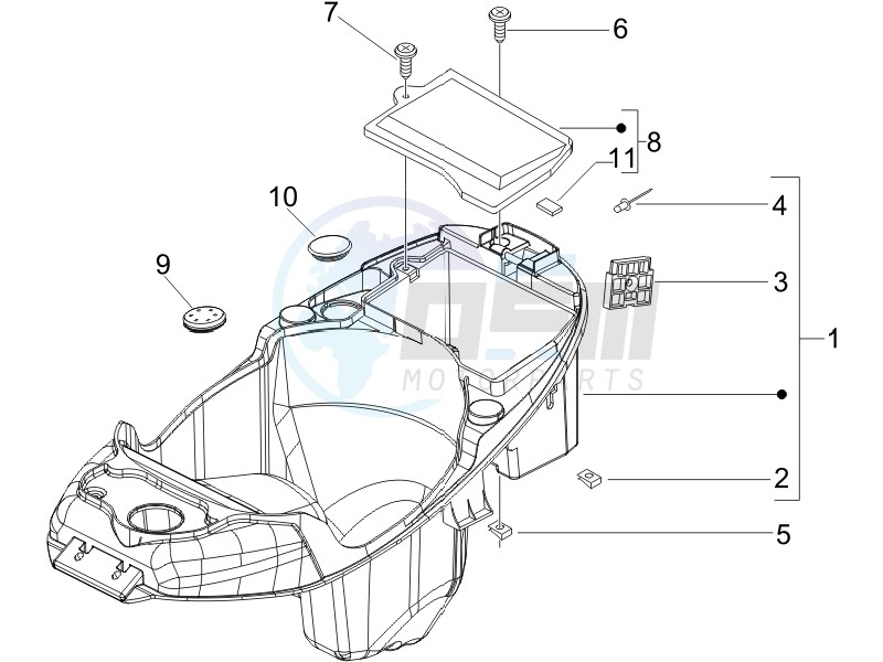 Helmet box - Undersaddle blueprint