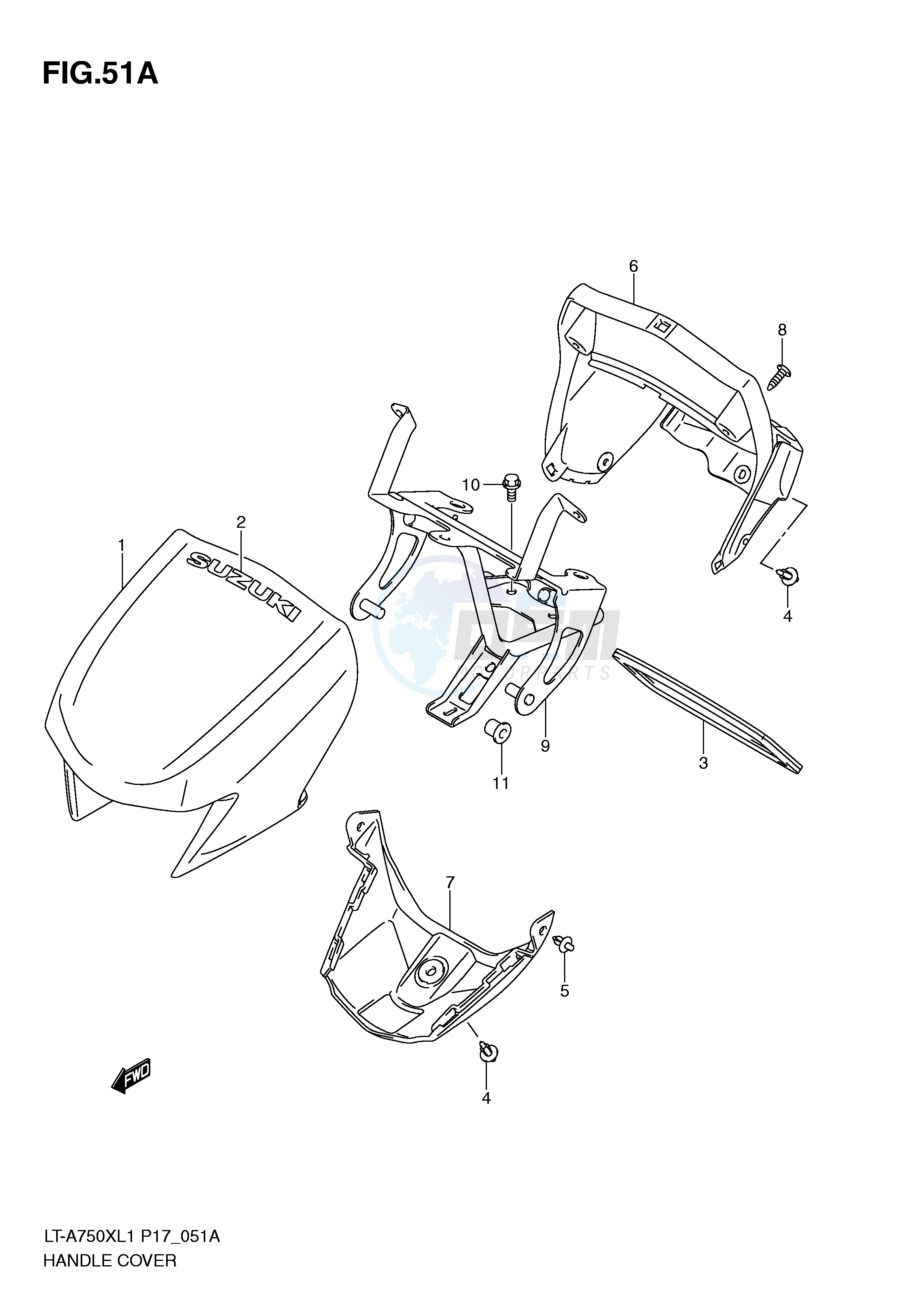 HANDLE COVER (LT-A750XL1 P24) image