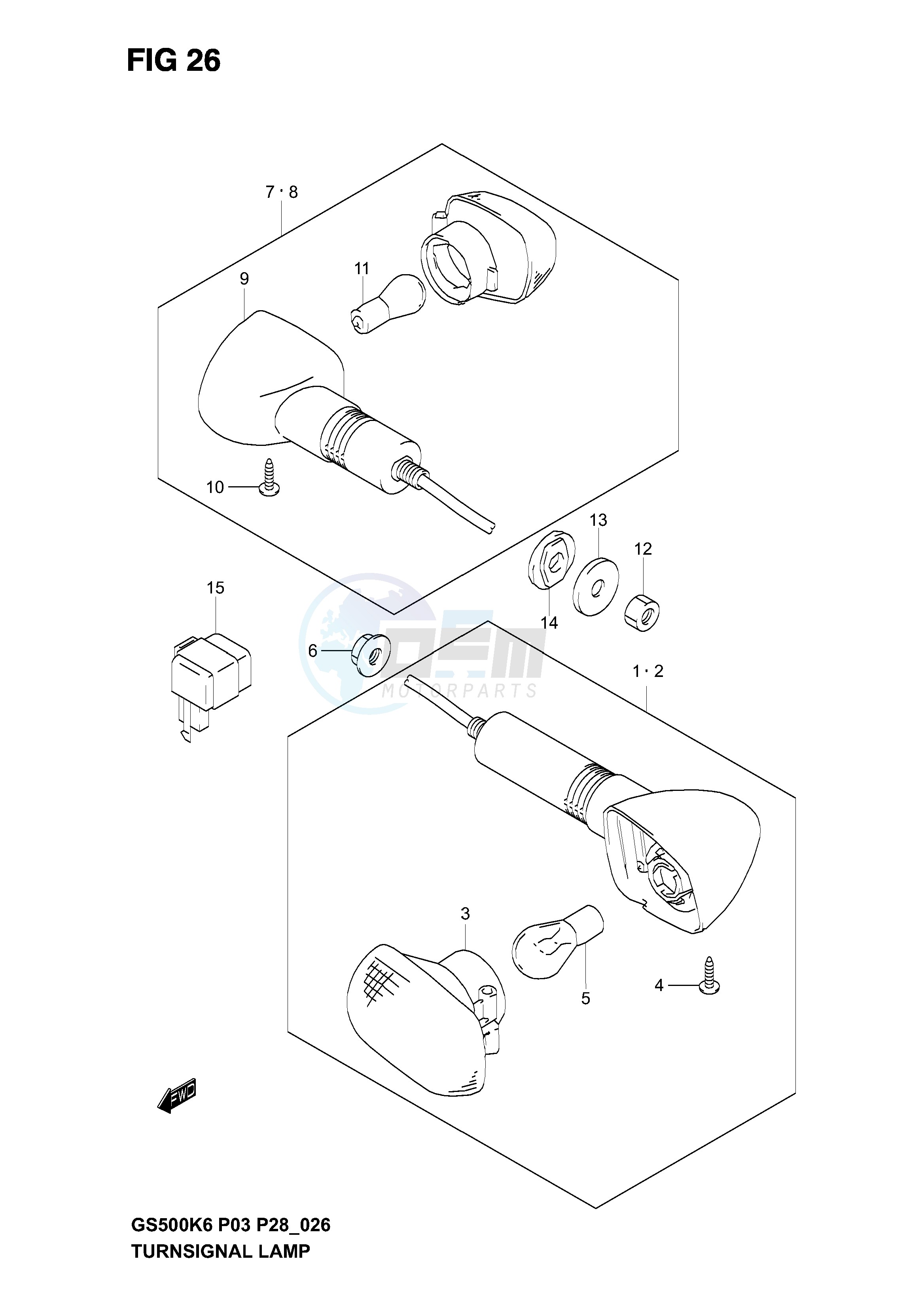 TURNSIGNAL LAMP (MODEL K3) blueprint