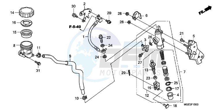 RR. BRAKE MASTER CYLINDER image